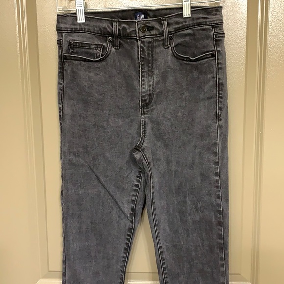 GAP black/dark grey high waisted skinny jeans - Picture 2 of 5
